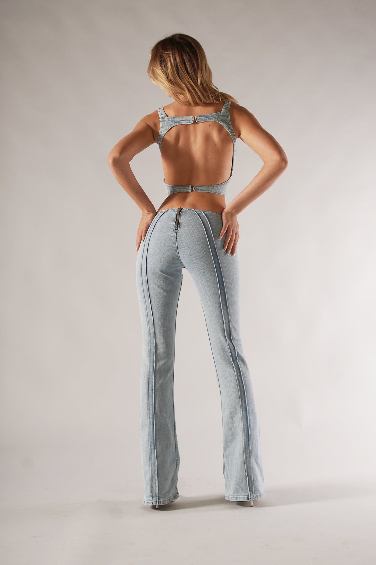 Bella Bow Pant / Capri Blue