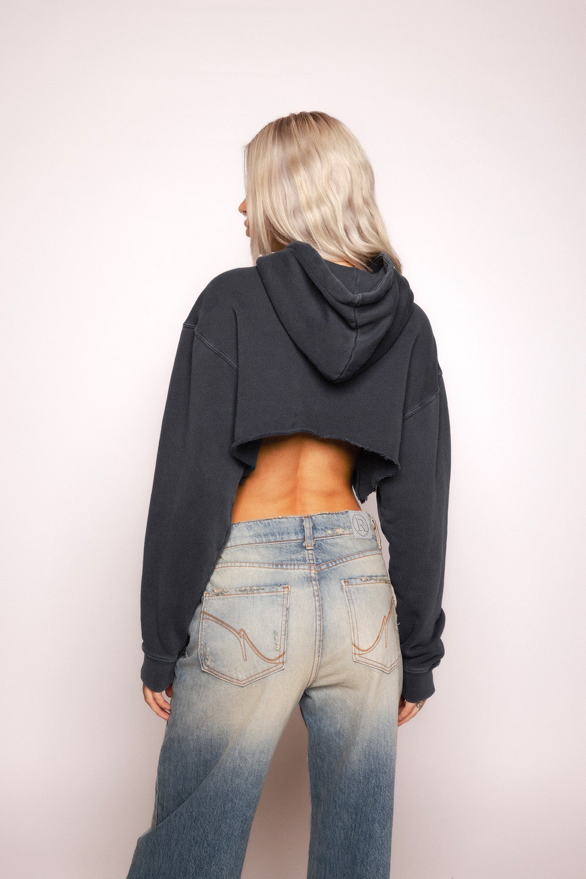 American Muscle Cropped Hoodie